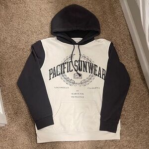 PacSun Two-Tone Black & Cream Logo Hoodie
